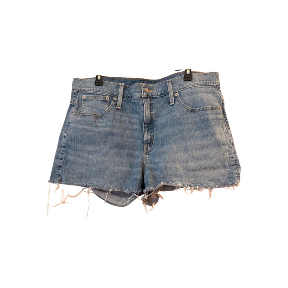 J.Crew Light Wash Cutoff Denim Shorts Size 33 Frayed Hem Casual Summer